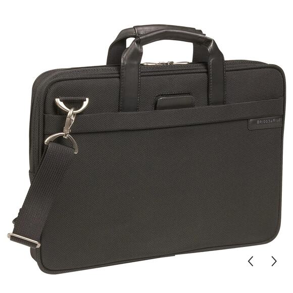 Briggs & Riley @Work Deluxe Computer Briefcase Black Sleeve